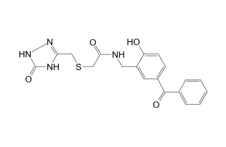 acetamide, N-[(5-benzoyl-2-hydroxyphenyl)methyl]-2-[[(4,5-dihydro-5-oxo-1H-1,2,4-triazol-3-yl)methyl]thio]-