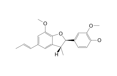 (+/-)-2-(4-HYDROXY-3-METHOXYPHENYL)-3-METHYL-7-METHOXY-5-[(E)-1-PROPENYL]-2,3-DIHYDROBENZO-[B]-FURAN;RAC-DEHYDRODIISOEUGENOL