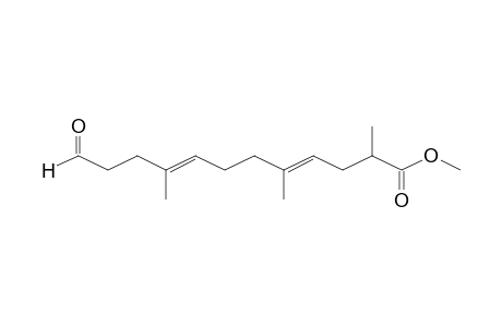 2,5,9-Trimethyl-12-oxododeca-4,8-dienoic acid, methyl ester