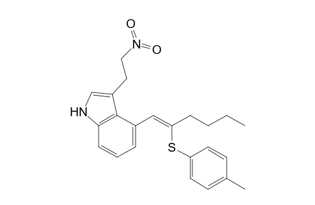 3-(2'-Nitroethyl)-4-[2'-(p-tolylthio)-1'-hexen-1'-yl]indole