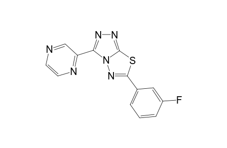 [1,2,4]Triazolo[3,4-b][1,3,4]thiadiazole, 6-(3-fluorophenyl)-3-(2-pyrazinyl)-