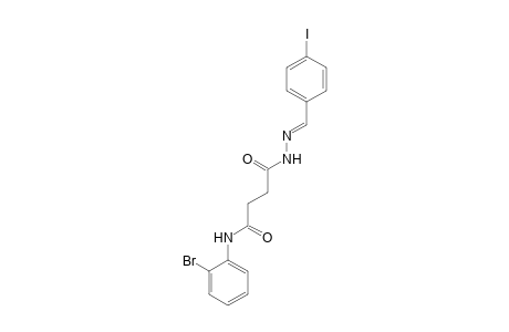 N-(2-Bromophenyl)-4-[(2E)-2-(4-iodobenzylidene)hydrazino]-4-oxobutanamide
