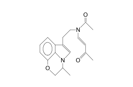 6-(2-[N-Acetyl-N-3-oxobut-1-enylamino]-ethyl)-3-methyl-3,4-dihydro-pyrrolo(1,2,3-de)-2H-1,4-benzoxazine