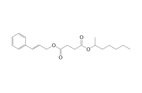 Succinic acid, hept-2-yl 3-phenylprop-2-en-1-yl ester