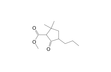 5,5-Dimethyl-2-oxo-3-propyl-cyclopentanecarboxylic acid, methyl ester