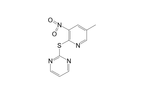 2-[(5-METHYL-3-NITRO-2-PYRIDYL)THIO]PYRIMIDINE