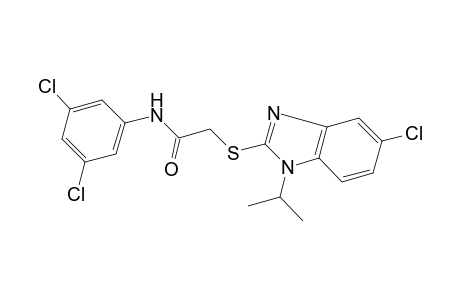 2-[(5-chloro-1-isopropyl-2-benzimidazolyl)thio]-3',5'-dichloroacetanilide