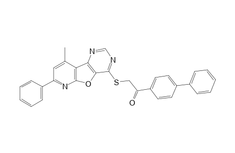 1-[1,1'-biphenyl]-4-yl-2-[(9-methyl-7-phenylpyrido[3',2':4,5]furo[3,2-d]pyrimidin-4-yl)sulfanyl]ethanone