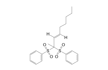 (E)-2,2-bis(phenylsulfonyl)-3-nonene