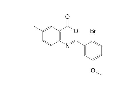 2-(2-bromo-5-methoxyphenyl)-6-methyl-4H-3,1-benzoxazin-4-one