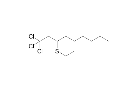 Ethyl (1,1,1-trichlorononan-3-yl)sulfane