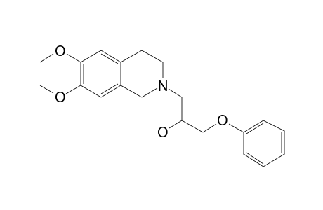 1,2,3,4-Tetrahydro-2-(2-hydroxy-3-phenoxypropyl)-6,7-dimethoxyisoquinoline