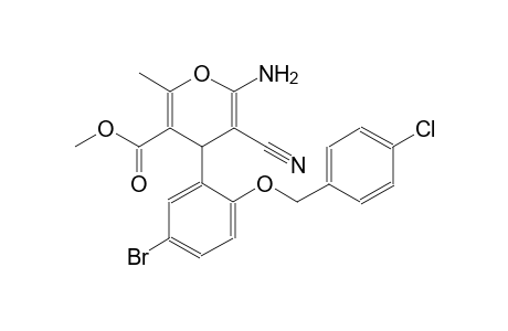 methyl 6-amino-4-{5-bromo-2-[(4-chlorobenzyl)oxy]phenyl}-5-cyano-2-methyl-4H-pyran-3-carboxylate