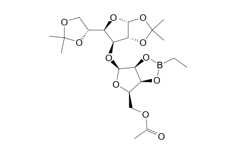 3-O-(2,3-O-ethylboranediyl-5-O-acetyl-.beta.-D-lyxofuranosyl)-1,2-5,6-di-O-isopropylidene-.alpha.-D-glucofuranose