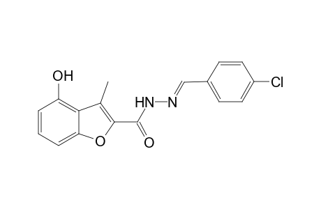 p-Chlorobenzaldehyde - 4-Hydroxy-3-methylbenzofuran-2-(hydroxycarbonyl)hydrazone