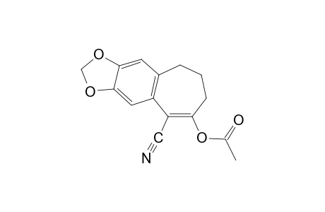 acetic acid, ester with 8,9-dihydro-6-hydroxy-7h-cyclohepta[f]-1,3-benzodioxole-5-carbonitrile