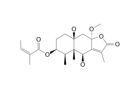 3-BETA-ANGELOYLOXY-6-BETA,10-BETA-DIHYDROXY-8-ALPHA-METHOXYEREMOPHILENOLIDE