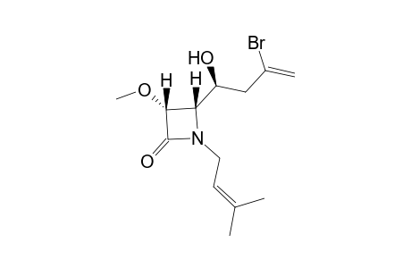 (3R,4S)-4-[(S)-3-Bromo-1-hydroxybut-3-enyl]-3-methoxy-1-(3-methylbut-2-enyl)azetidin-2-one