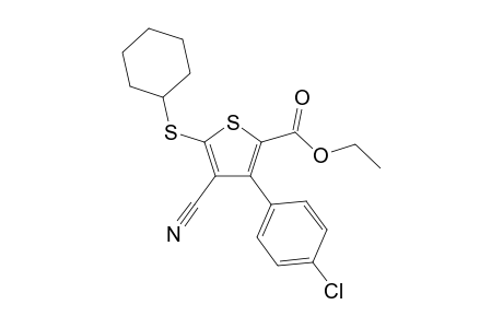 3-(4-Chlorophenyl)-4-cyano-5-(cyclohexylthio)-2-thiophenecarboxylic acid ethyl ester