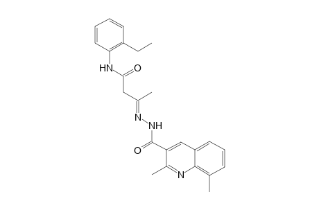 N-(2-Ethylphenyl)-3-[(2,8-dimethyl-3-quinolylcarbonyl)hydrazono]butyramide