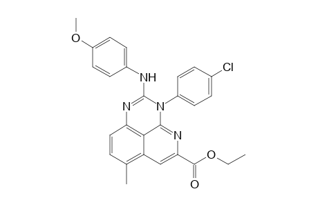 3-(4-CHLOROPHENYL)-2-[(4-METHOXYPHENYL)-AMINO]-5-(ETHOXYCARBONYL)-7-METHYLPYRIDO-[2,3,4-DE]-QUINAZOLINE