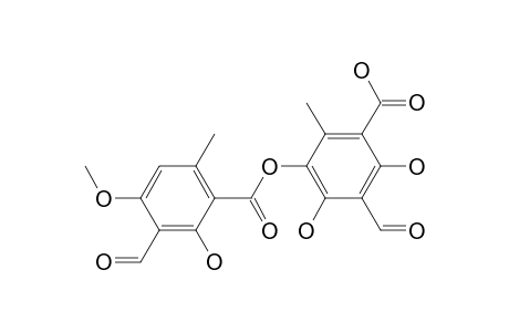 Benzoic acid, 3-formyl-5-[(3-formyl-2-hydroxy-4-methoxy-6-methylbenzoyl)oxy]-2,4-di hydroxy-6-methyl-