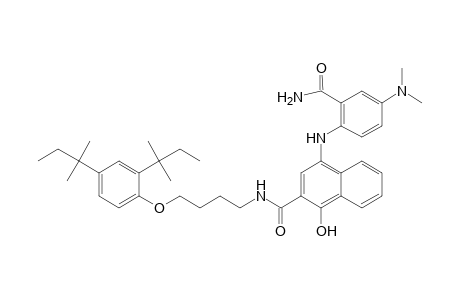 2-Naphthalenecarboxamide, 4-[[2-(aminocarbonyl)-4-(dimethylamino)phenyl]amino]-N-[4-[2,4-bis(1,1-dimethylpropyl)phenoxy]butyl]-1-hydroxy-