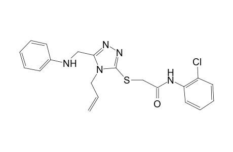 2-{[4-allyl-5-(anilinomethyl)-4H-1,2,4-triazol-3-yl]sulfanyl}-N-(2-chlorophenyl)acetamide