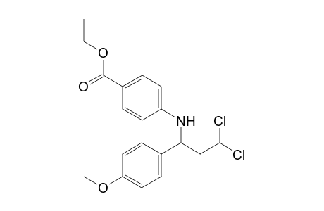 ethyl 4-((3,3-dichloro-1-(4-methoxyphenyl)propyl)amino)benzoate