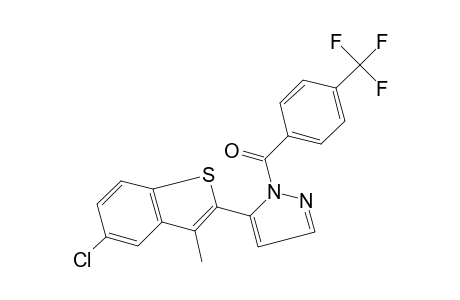 5-(5-CHLORO-3-METHYLBENZO[b]THIEN-2-YL)-1-(alpha,alpha,alpha-TRIFLUORO-p-TOLUOYL)PYRAZOLE