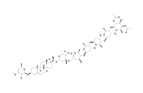 DELTA(5)-PREGNENE-3-BETA,17-ALPHA,20(S)-TRIOL-3-O-(4',6'-DIDEOXY-3'-O-METHYL-DELTA(3')-D-2'-HEXOSULOSIDE)-20-O-(2,4-DIACETYL-BETA-D-DIGITALOPYRANOSYL-(1->4)-