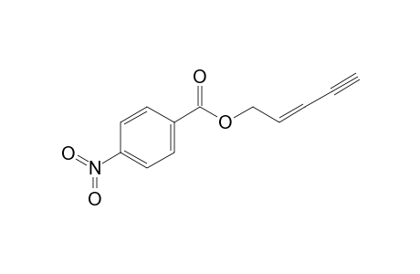 4-Nitrobenzoic acid, pent-2-en-4-ynyl ester