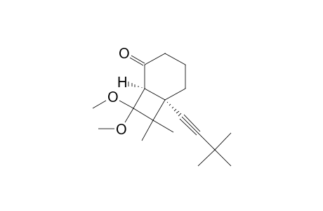 Bicyclo[4.2.0]octan-2-one, 6-(3,3-dimethyl-1-butynyl)-8,8-dimethoxy-7,7-dimethyl-, cis-