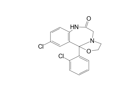 10-chloro-11b-(o-chlorophenyl)-2,3,5,11b-tetrahydrooxazolo[3,2-b][1,4]benzodiazepin-6(7H)-one