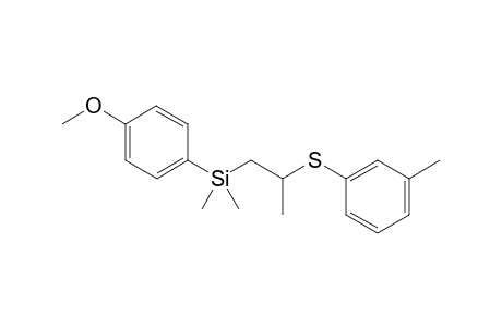 (4-methoxyphenyl)-dimethyl-[2-(m-tolylsulfanyl)propyl]silane