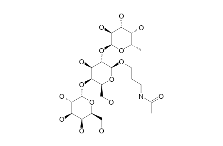 3-(N-ACETYLAMINOPROPYL)-2-O-(ALPHA-L-FUCOPYRANOSYL)-4-O-(ALPHA-D-GALACTOPYRANOSYL)-BETA-D-GALACTOPYRANOSIDE