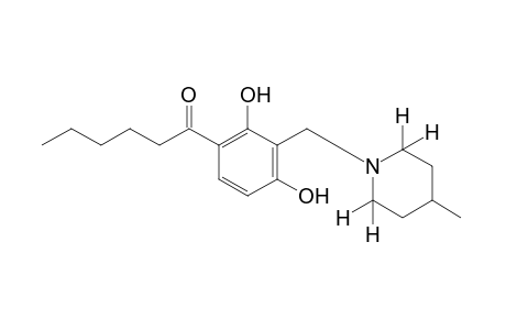 2',4'-dihydroxy-3'-[(4-methylpiperidino)methyl]hexanophenone