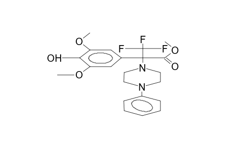 methyl 2-(4-phenylpiperazino)-2-(3,5-dimethoxy-4-hydroxyphenyl)-3,3,3-trifluoropropanoate