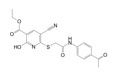 6-[(4-Acetyl-phenylcarbamoyl)-methylsulfanyl]-5-cyano-2-hydroxy-nicotinic acid ethyl ester