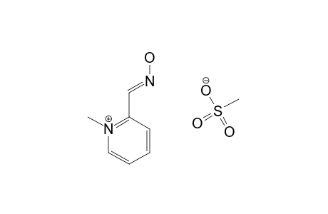 2-formyl-1-methylpyridinium methanesulfonate, oxime