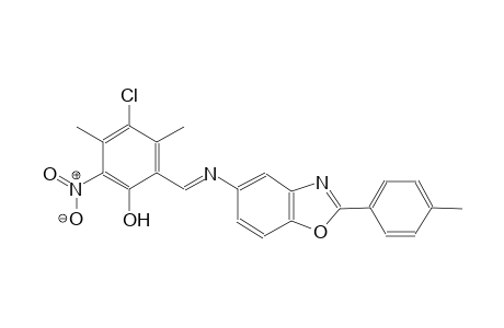 phenol, 4-chloro-3,5-dimethyl-2-[(E)-[[2-(4-methylphenyl)-5-benzoxazolyl]imino]methyl]-6-nitro-