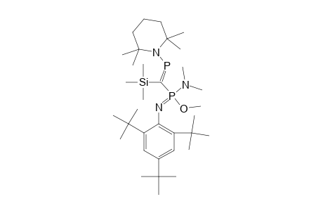 DIMETHYLAMINO-METHOXY-([(2,2,6,6-TETRAMETHYLPIPERIDIN-1-YL)-PHOSPHINIDENE-TRIMETHYLSILYL]-METHYL)-[(2,4,6-TRI-TERT.-BUTYLPHENYL)-IMINO]-PHOSPHORANE