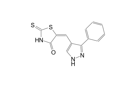 (5E)-5-[(3-phenyl-1H-pyrazol-4-yl)methylene]-2-thioxo-1,3-thiazolidin-4-one