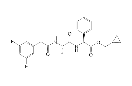 Cyclopropylmethyl (2S)-({N-[(3,5-Difluorophenyl)acetyl]-L-alanyl}amino)(phenyl)acetate