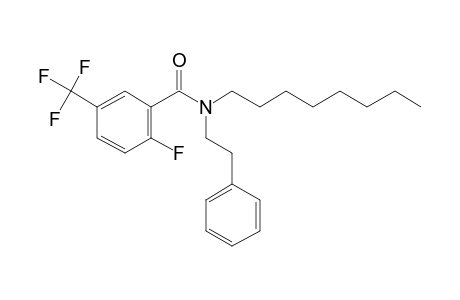 2-Fluoro-5-(trifluoromethyl)benzamide, N-(2-phenylethyl)-N-octyl-