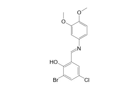 4-(2-Hydroxy-3-bromo-5-chlorobenzylideneamino)veratrole