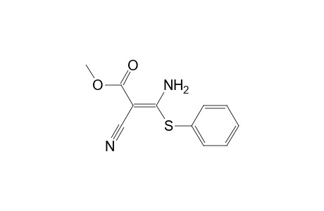 (E)-3-amino-2-cyano-3-(phenylthio)acrylic acid methyl ester