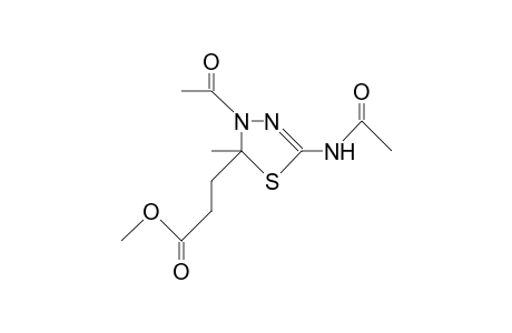 2-acetamino-4-acetyl-5-methyl-deltasquare-1,3,4-thiadiazolium-5-propionic acid, methyl ester