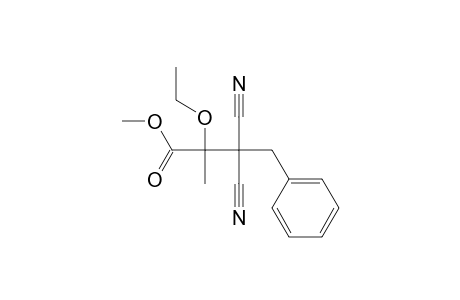 3-Benzyl-3,3-dicyano-2-ethoxy-2-methyl-propionic acid methyl ester