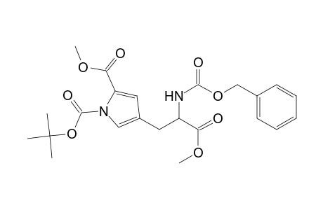 Methyl 2-benzyloxycarbonylamino-3-(N-t-butyloxycarbonyl-2-methoxycarbonyl-4-pyrrolyl)propionate